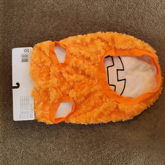 Dog Halloween Costume Pumpkin JACK O LANTERN Size Large 18-21 inches NWT - Picture 3 of 3